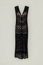 BLACK HANDMADE CROCHET DRESS