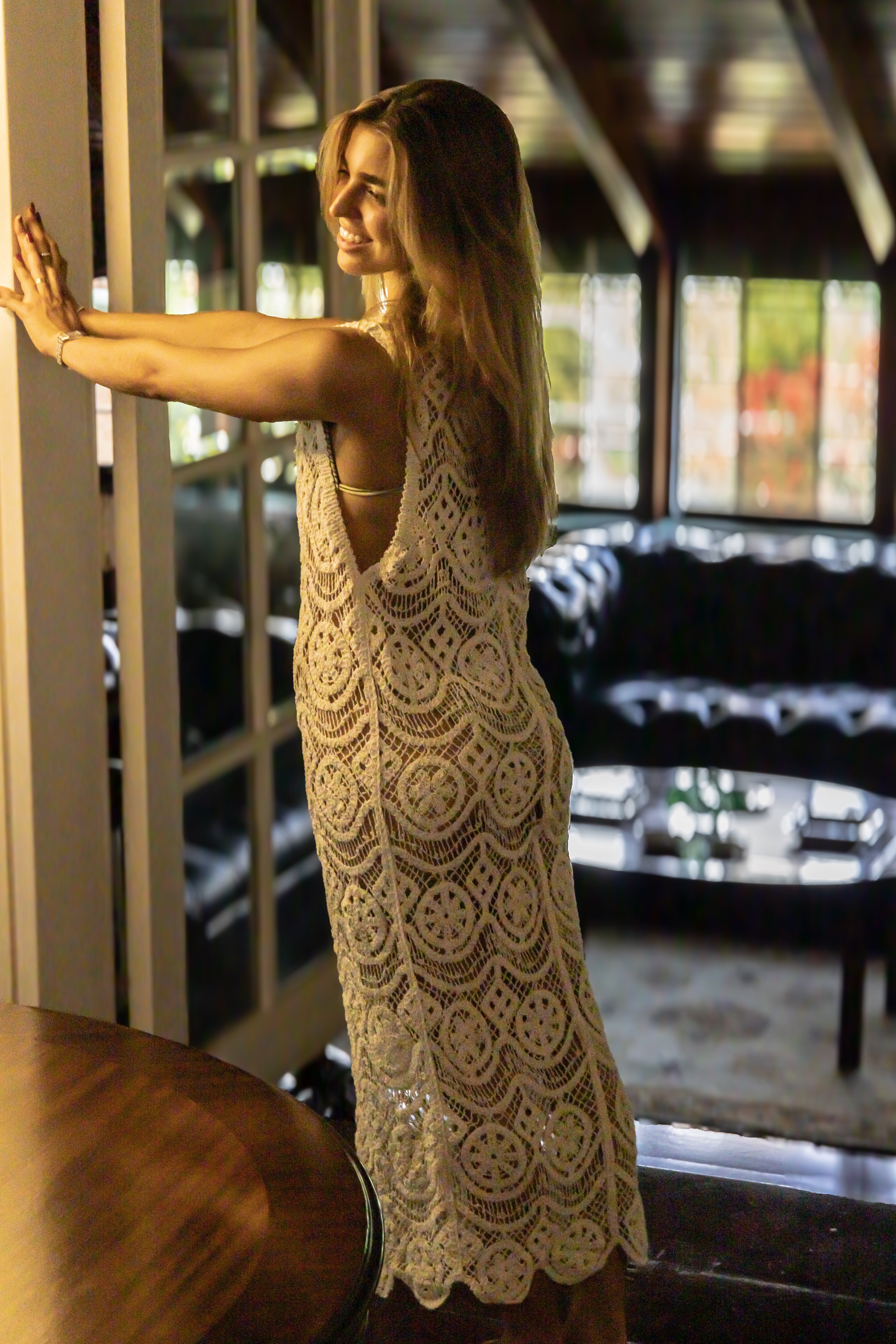 WHITE HANDMADE CROCHET DRESS