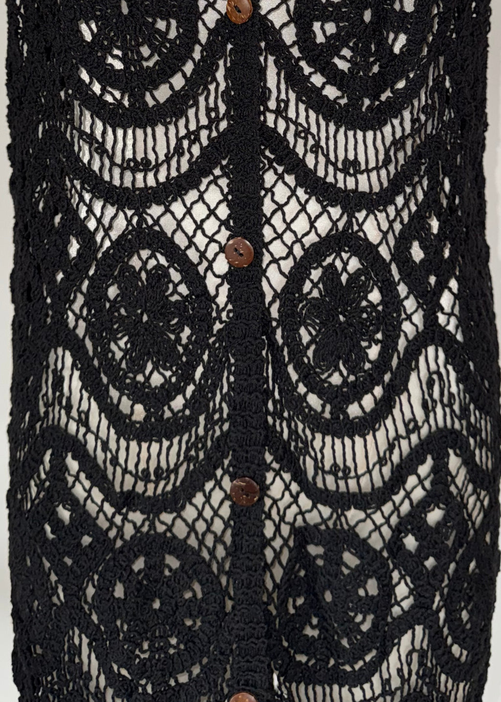 BLACK HANDMADE CROCHET DRESS