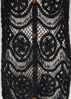 BLACK HANDMADE CROCHET DRESS