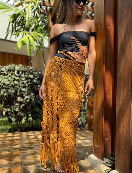 GOLDEN HOUR MACRAME SKIRT